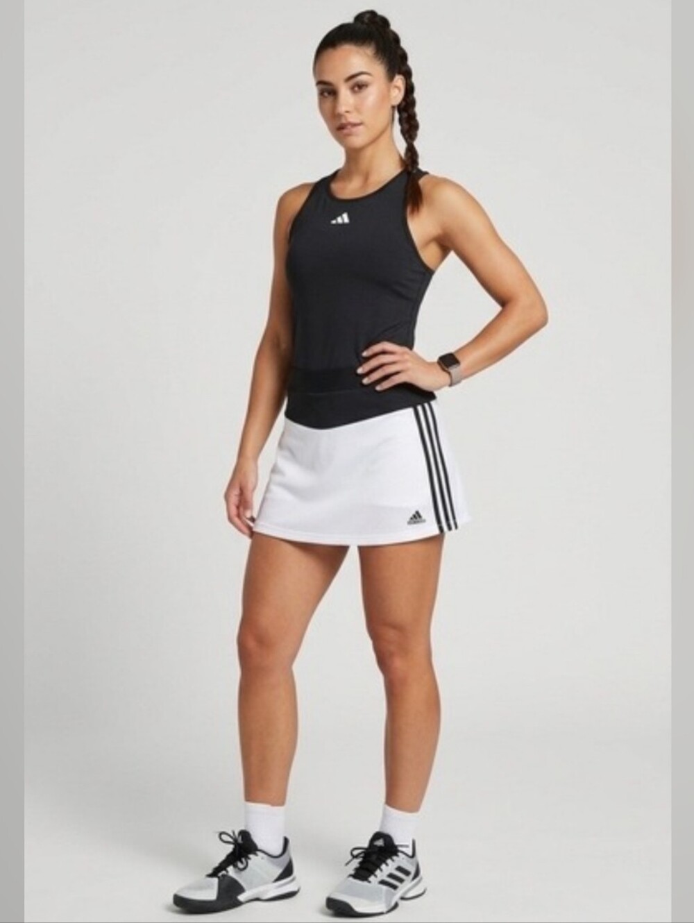 adidas Black and White Athletic Size Guide Graphic